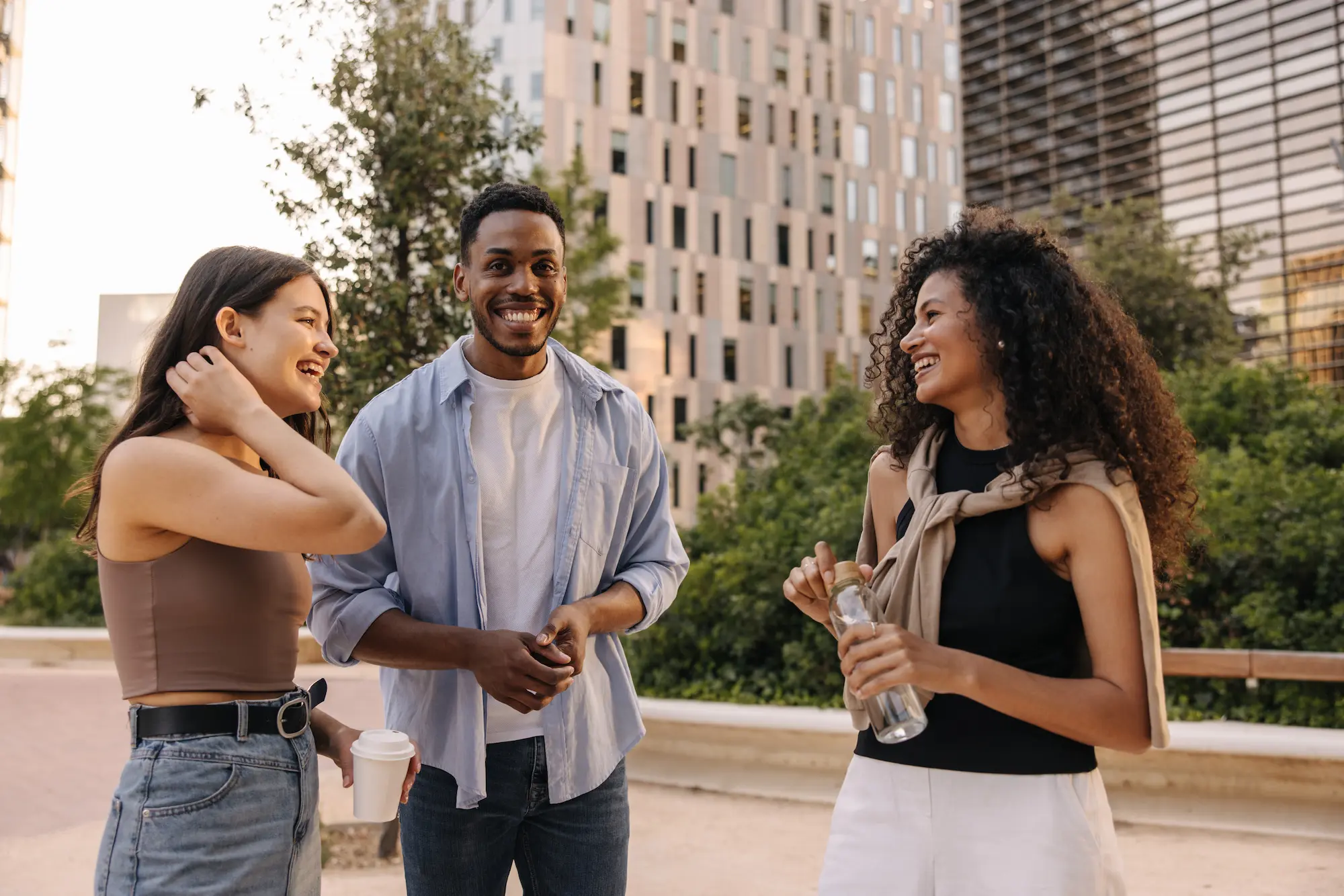 Group of people laughing